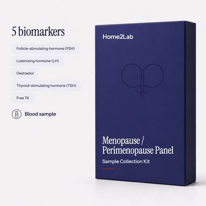 Menopause / Perimenopause Panel (5 Biomarkers) Home2Lab sample collection kit