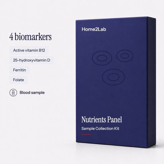 Nutrients Panel (B12, Vitamin D, Ferritin, Folate) Home2Lab sample collection kit