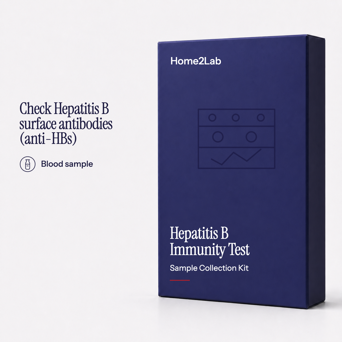 Hepatitis B Immunity (IgG) Test Home2Lab sample collection kit