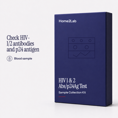 HIV 1 &amp; 2 Abs/p24Ag Test Home2Lab sample collection kit