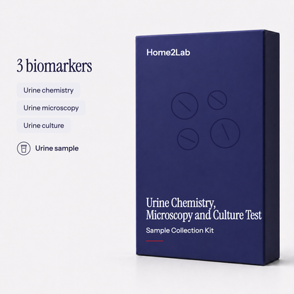 Urine Chemistry, Microscopy and Culture Test Home2Lab sample collection kit